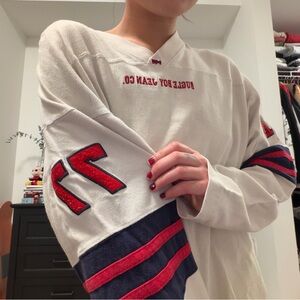 Bugle Boy Cream and Red Cotton Jersey